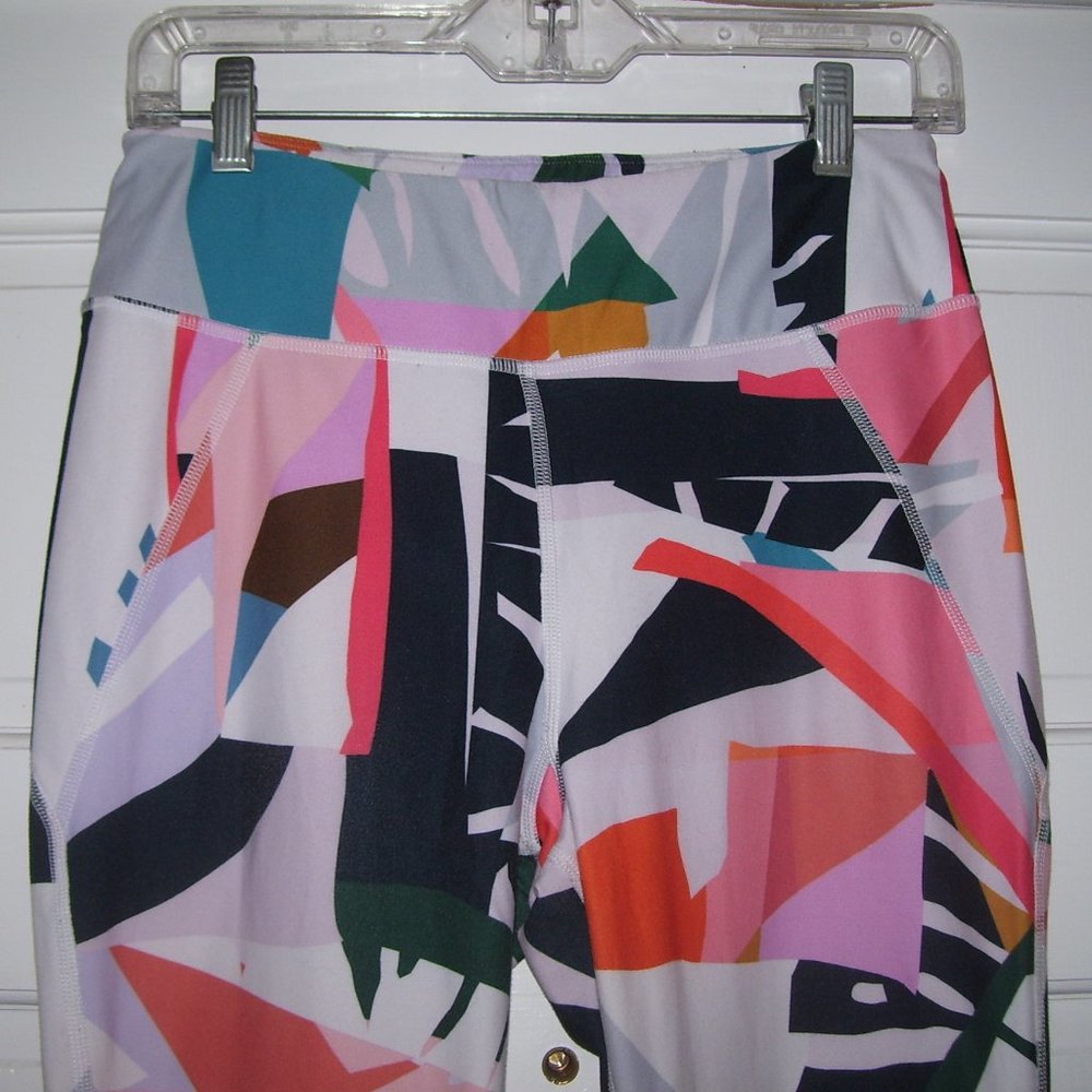 BETSEY JOHNSON Performance Colorful Abstract Yoga Leggings - Picture 2 of 8